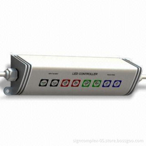Waterproof LED Controller with Remote Control, 12 to 24V DC Input Voltage and 3-output Channels RGB